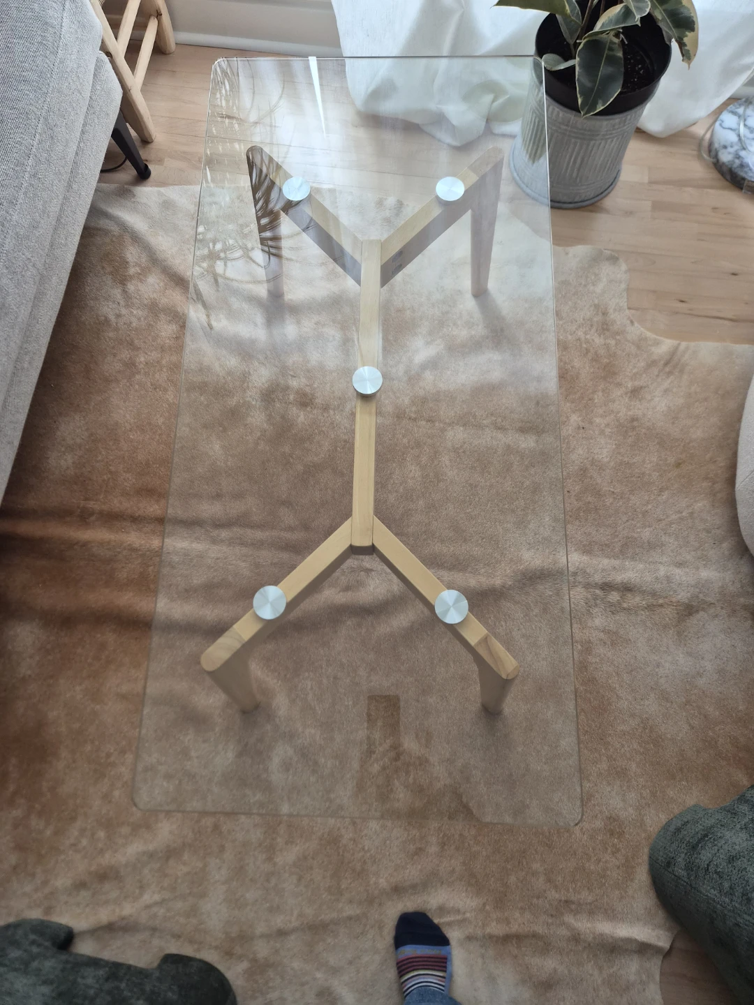 Glass top coffee table - photo 2