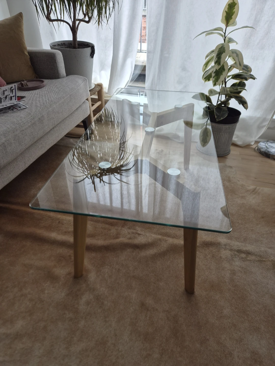 Glass top coffee table - photo 3