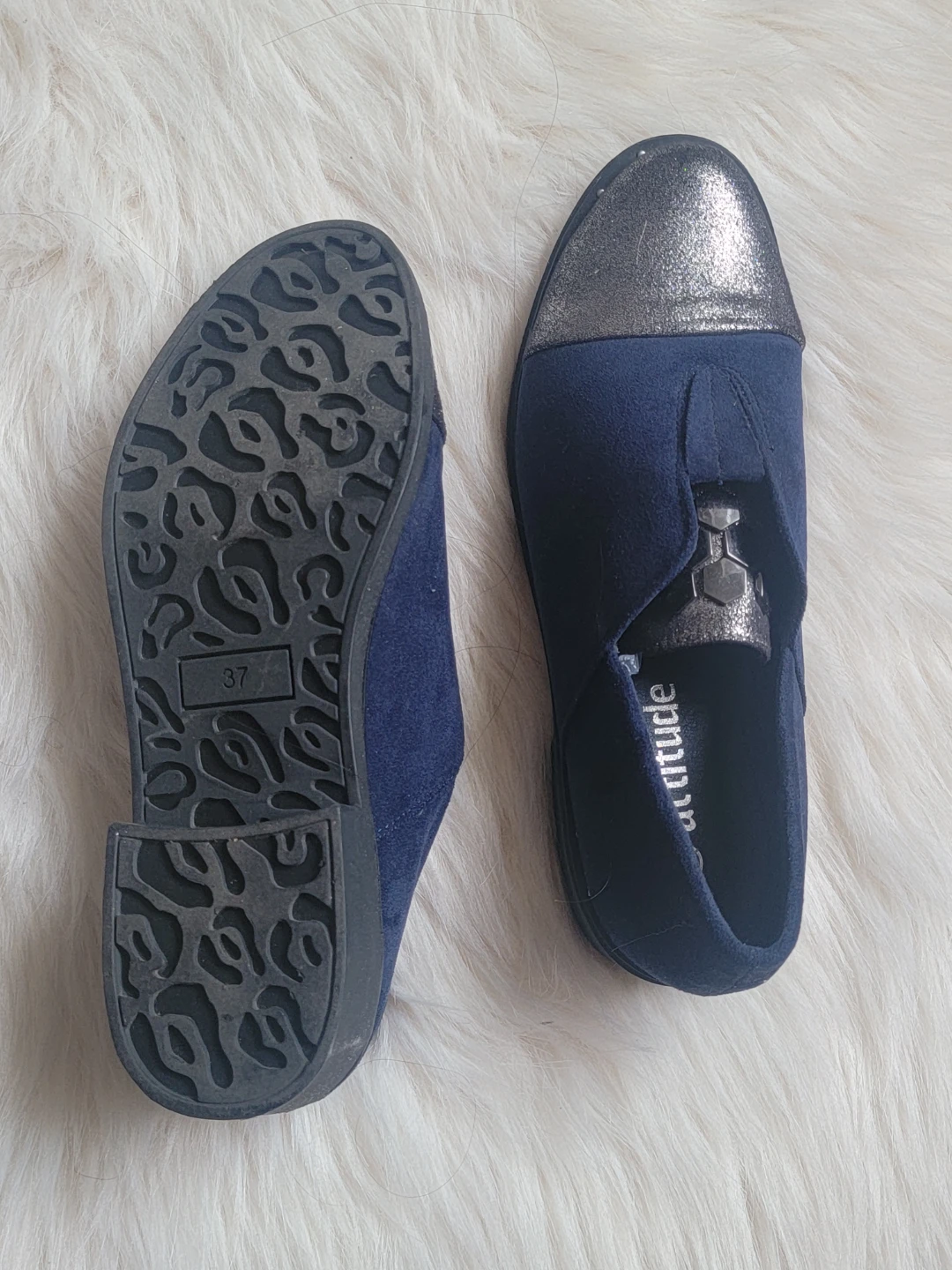 Attitude Navy Blue Loafers - Size 37 - photo 2