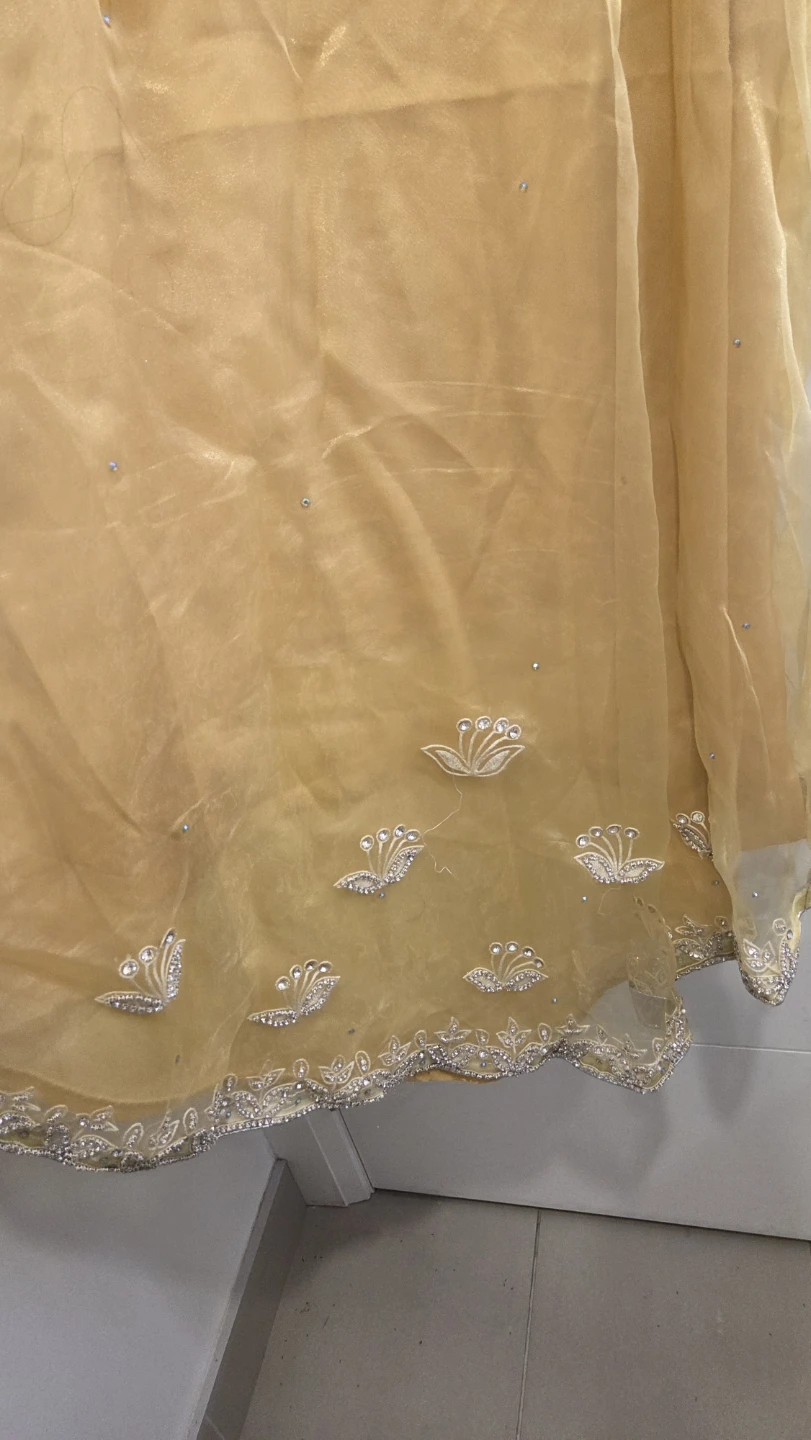 Yellow Embroidered Kameez Shalwar LG - photo 4