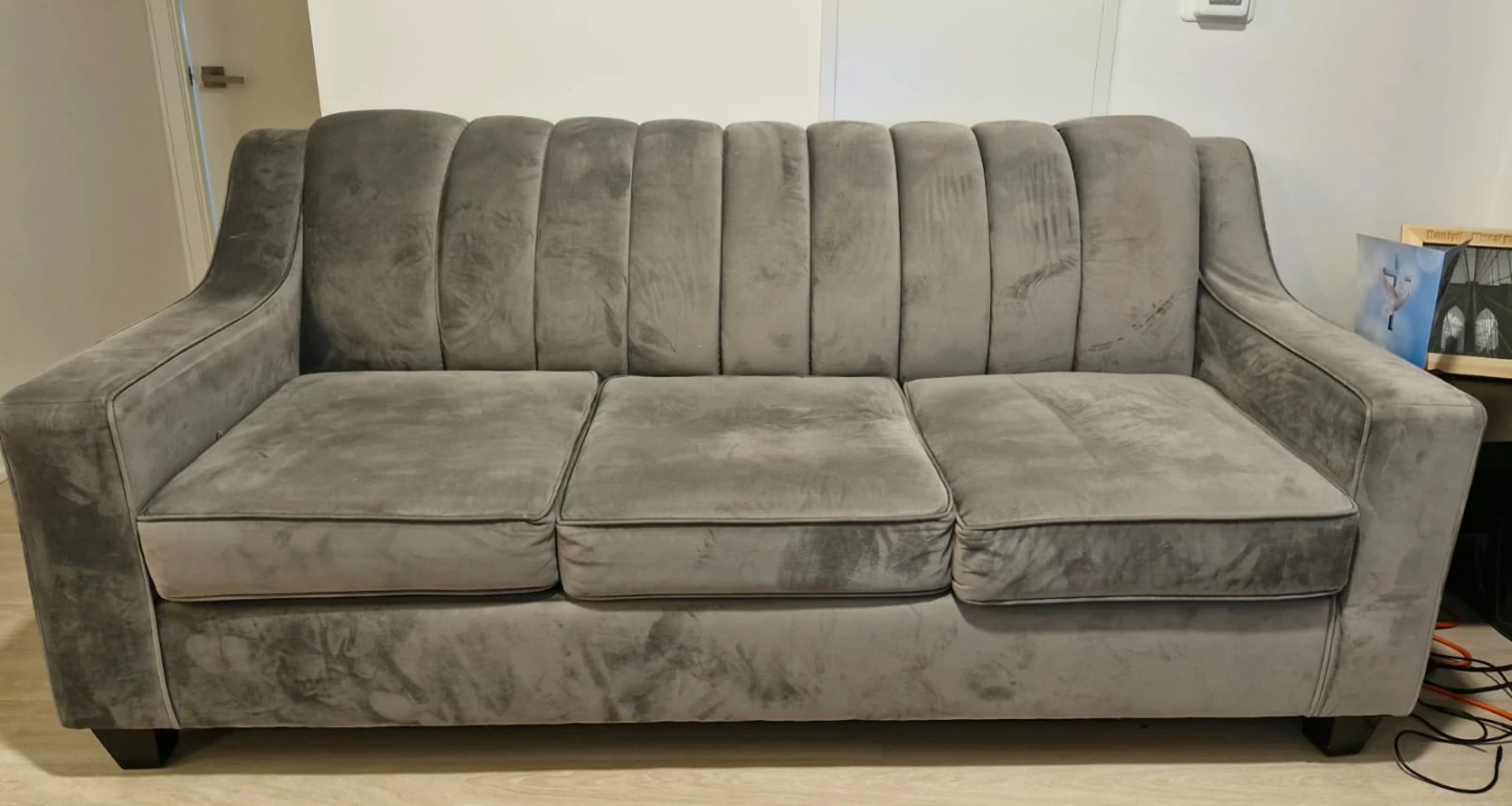 Grey Velvet Sofa Bed