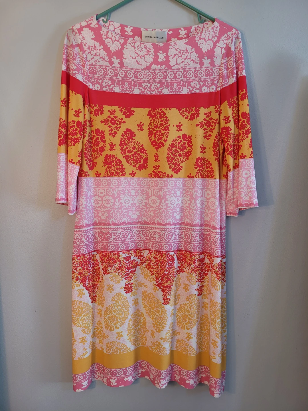 Donna Morgan Women's Printed 3/4 Sleeve Dress - Size 12 - photo 2