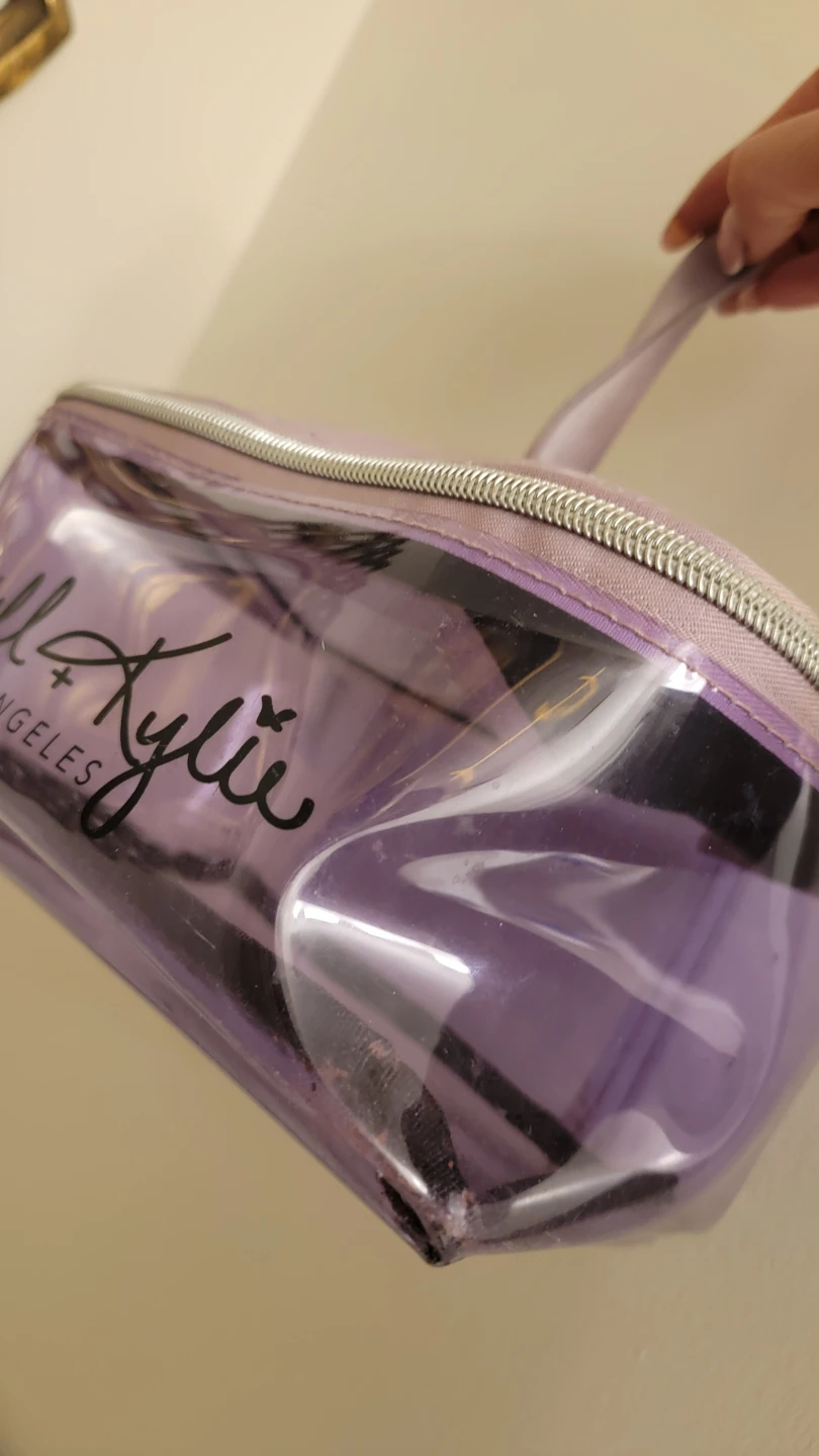 Kendall + Kylie Purple Clear Cosmetic Bag