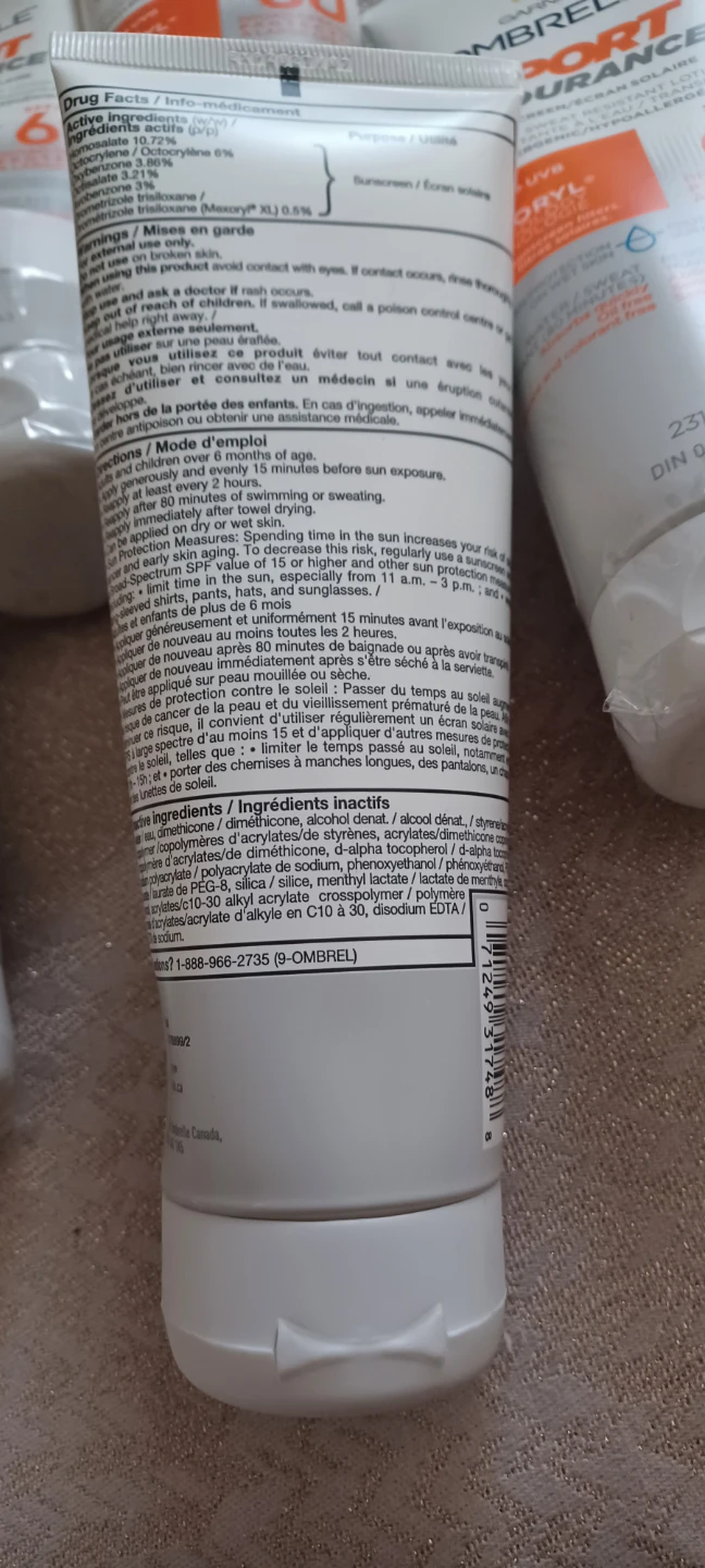 Garnier Ombrelle Sport Endurance SPF 60 Sunscreen 231 mL LOT - photo 4