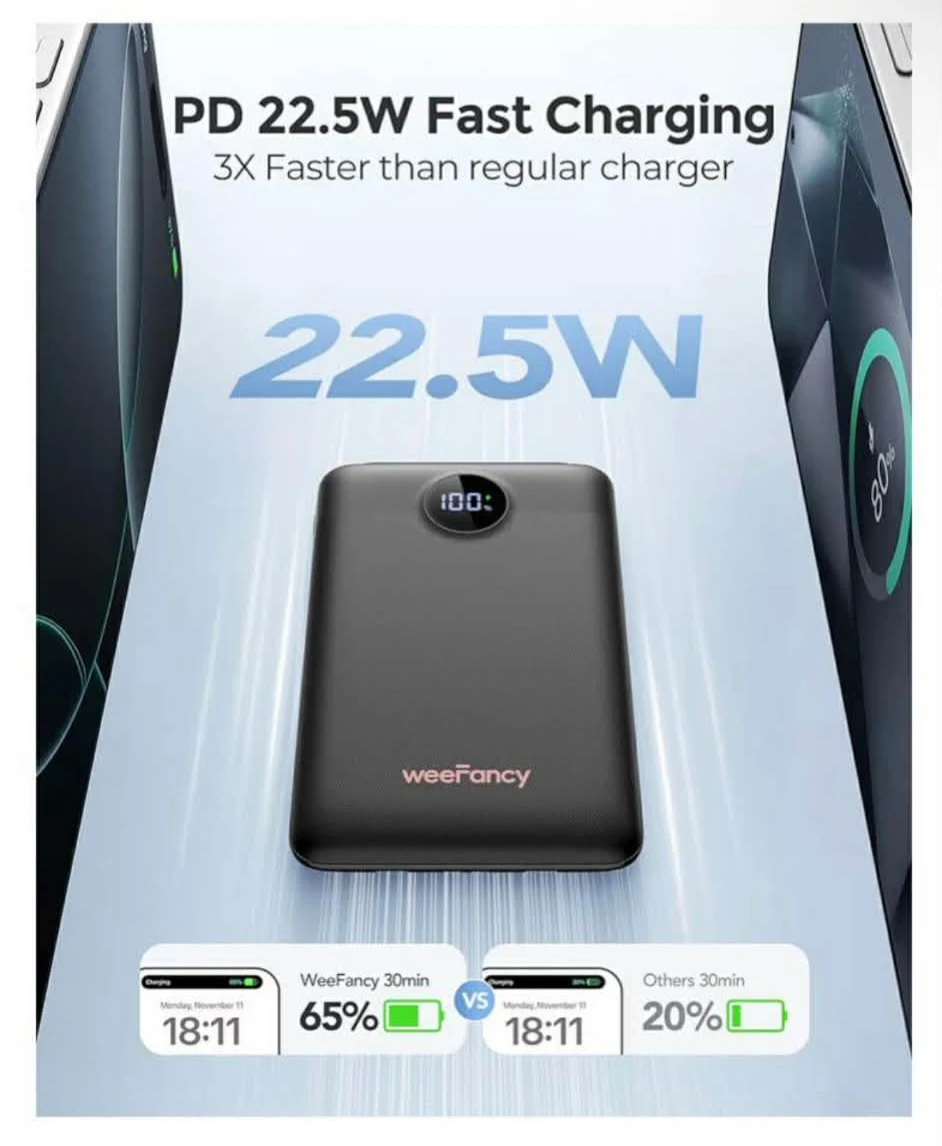 10000mAh Power Bank with Built-in Cables - photo 5