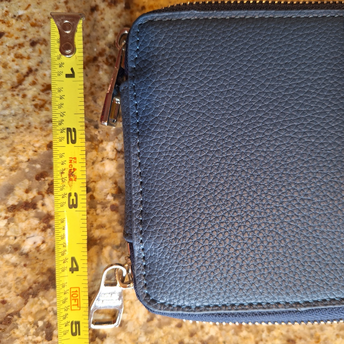 Louis Vuitton Blue Leather Phone Pouch Wallet - photo 4