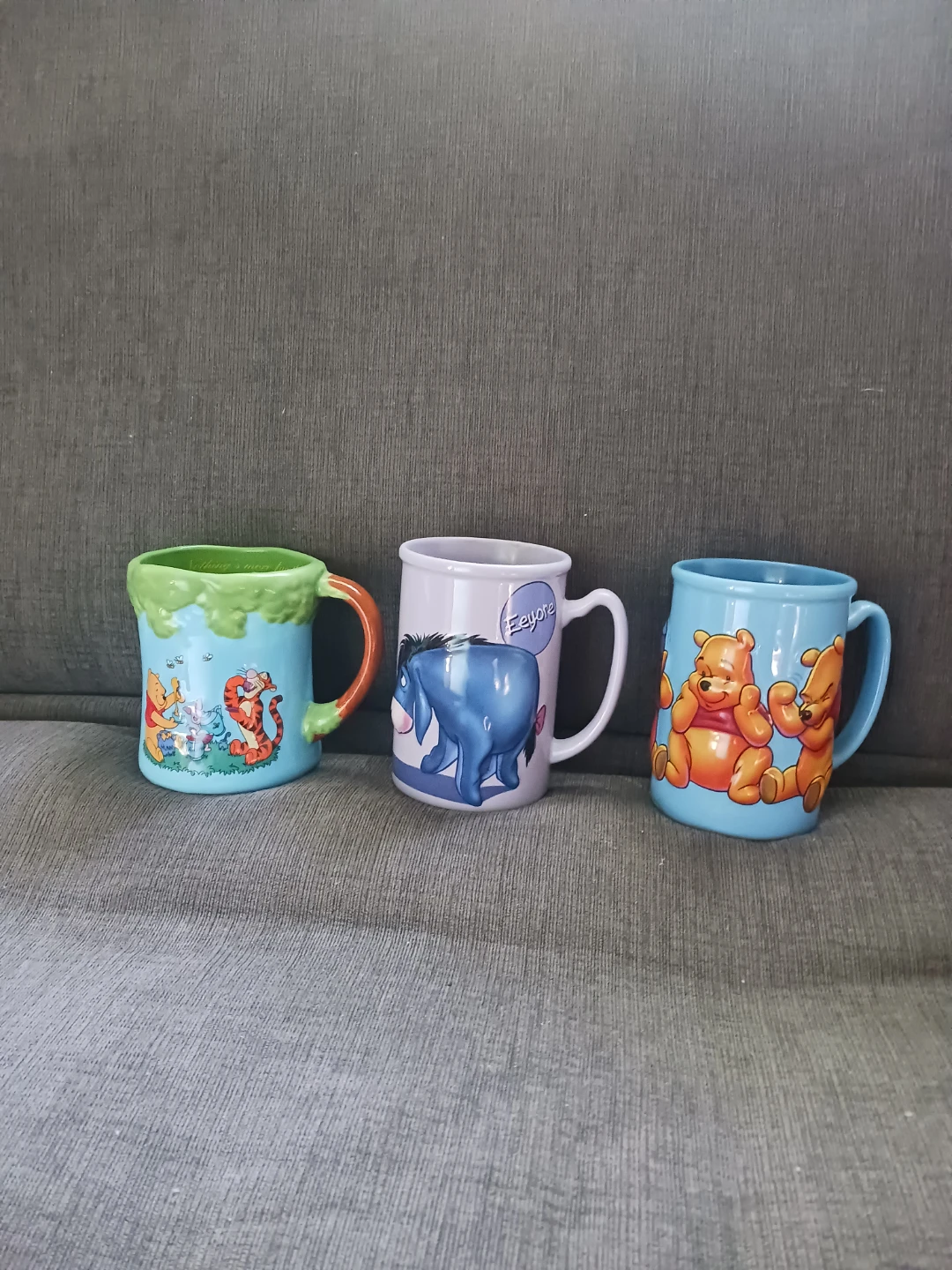 Disney Collectible 3D Winnie the Pooh Mugs - Set of 3