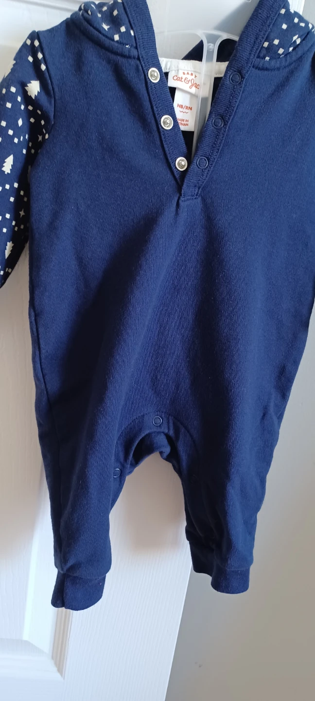 Baby Cat & Jack Navy Blue Sleepsuit NB/RN