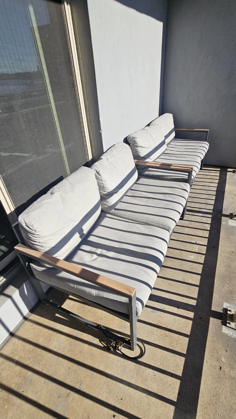 Selling 2 Outdoor Sofa with Cushions - $80 for both!