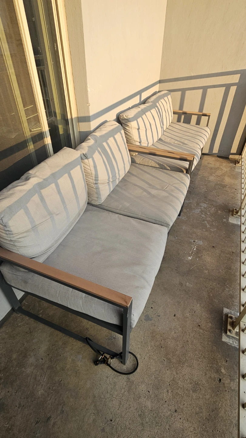 Selling 2 Outdoor Sofa with Cushions - $80 for both! - photo 2