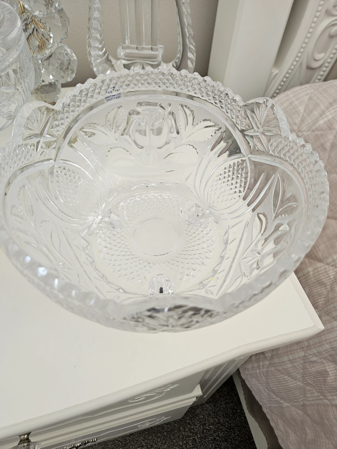 Cut Crystal Footed Bowl