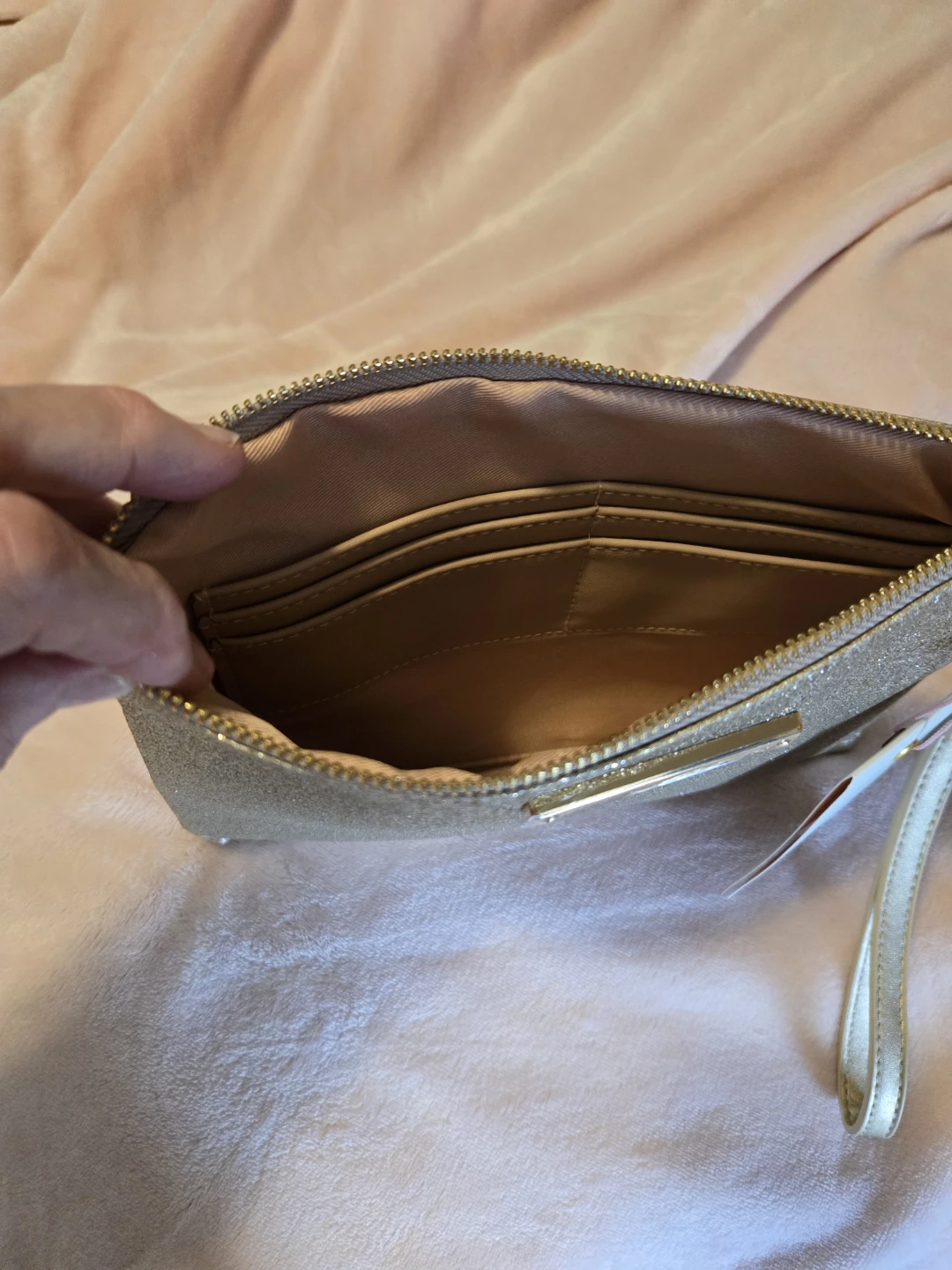 Gold Glitter Wristlet Clutch Bag - photo 2