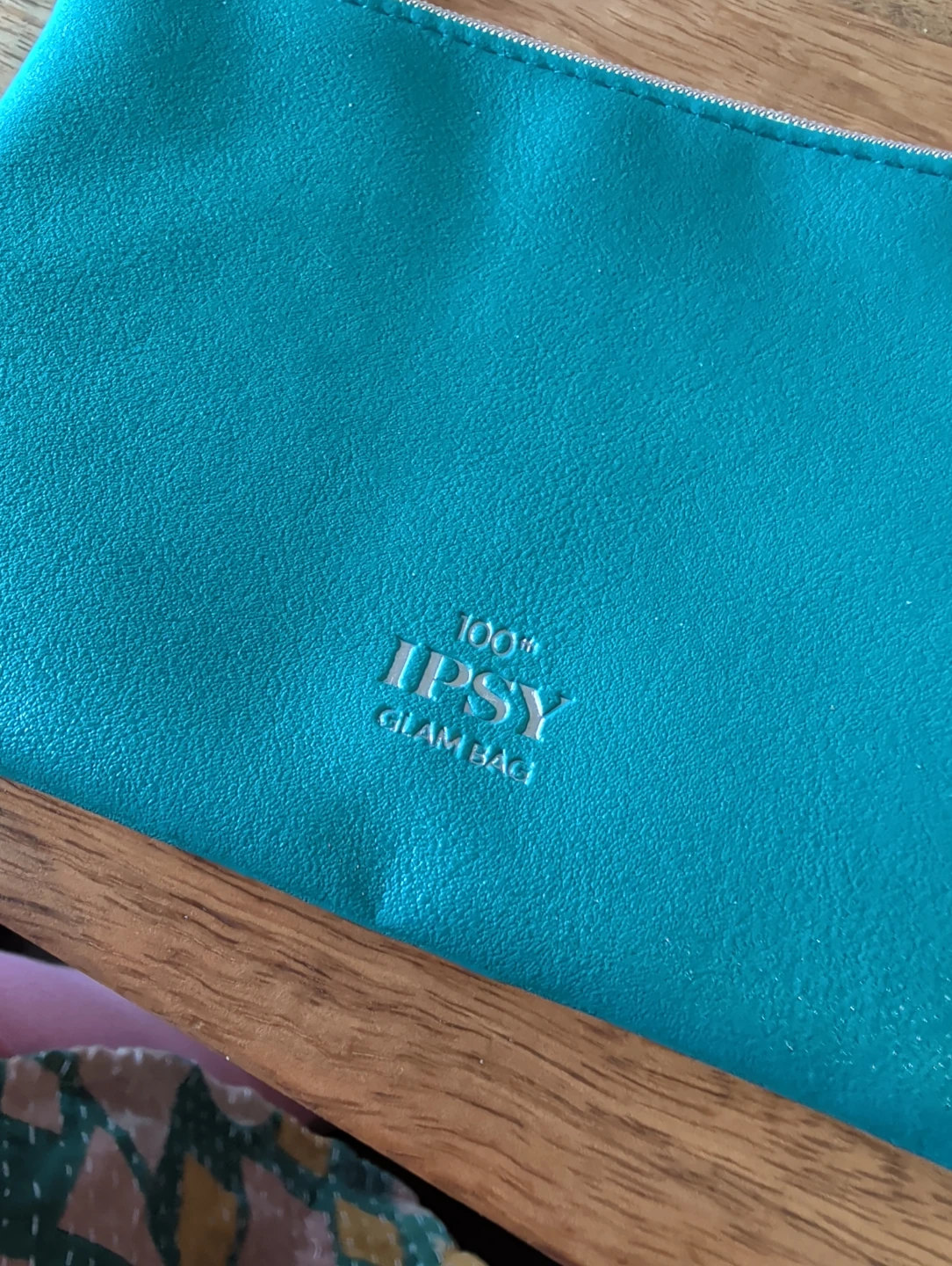 Teal Ipsy makeup bag with Studs - photo 3