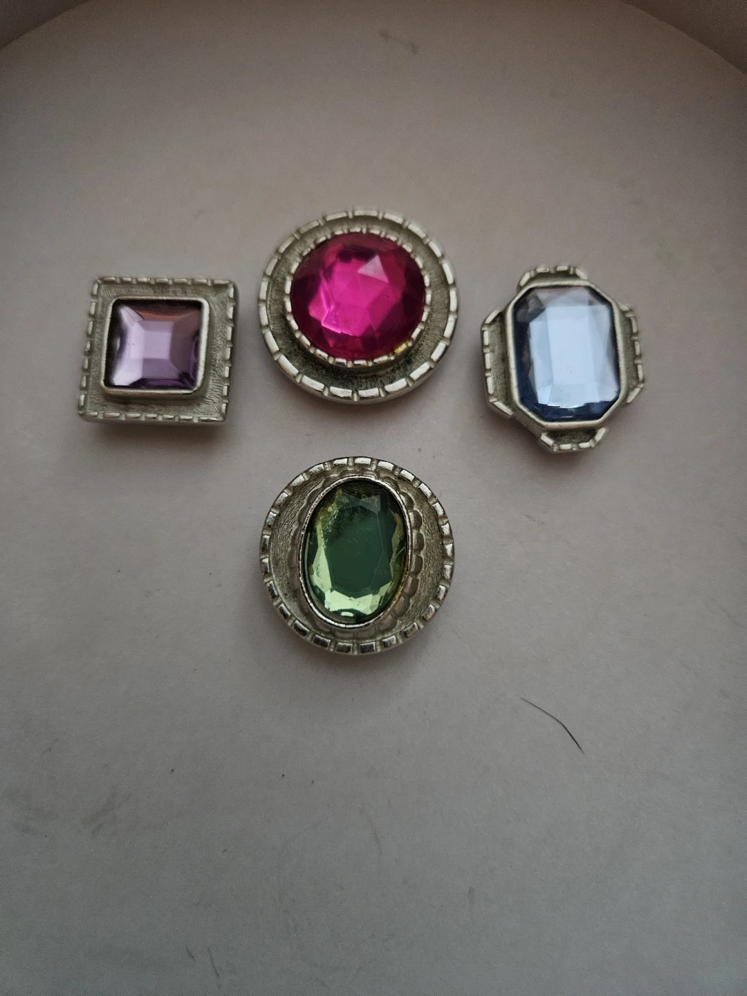 Set of 4 Rhinestone Cover Buttons