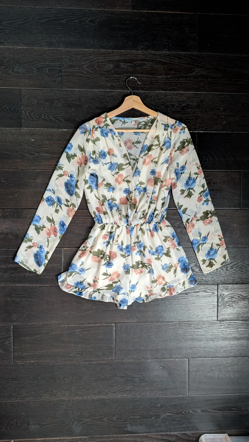 Floral Long Sleeve Romper - photo 2