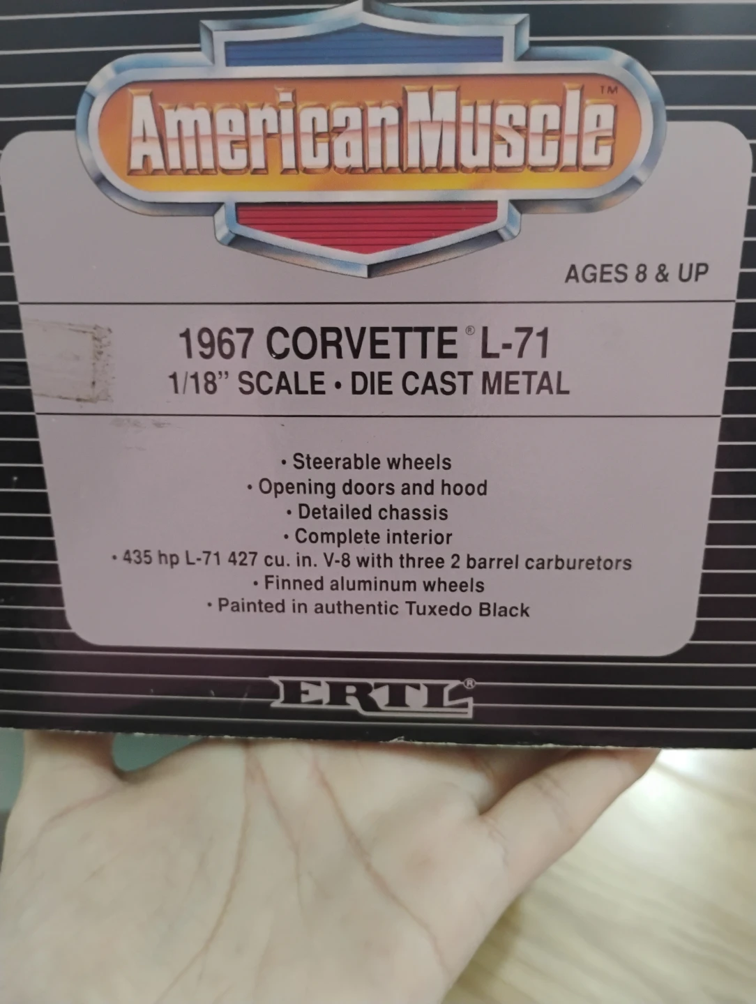 American Muscle 1967 Corvette L-71 Die Cast Model - photo 3