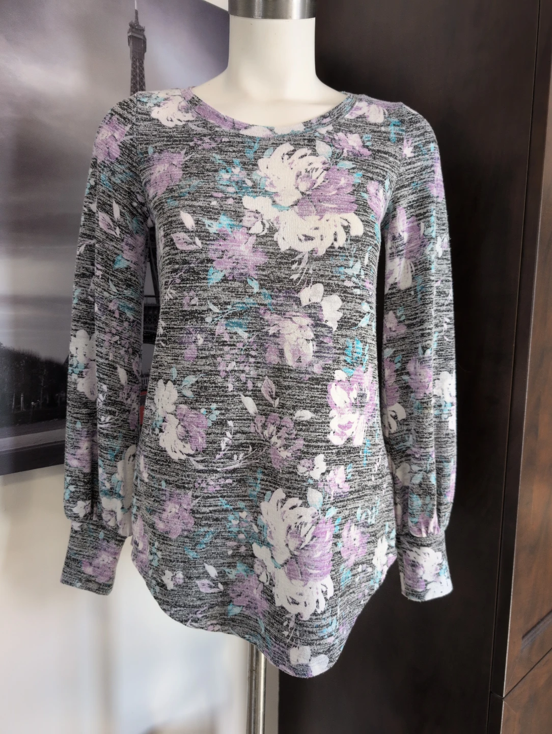 RICKI'S Floral Print Long Sleeve Top XS/TP