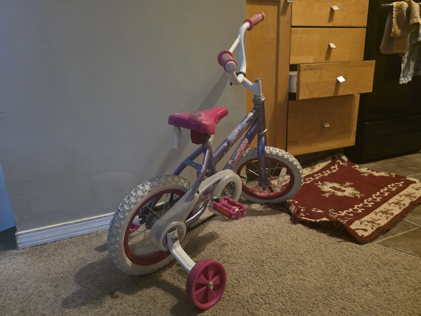 Girls' Bicycle with Training Wheels