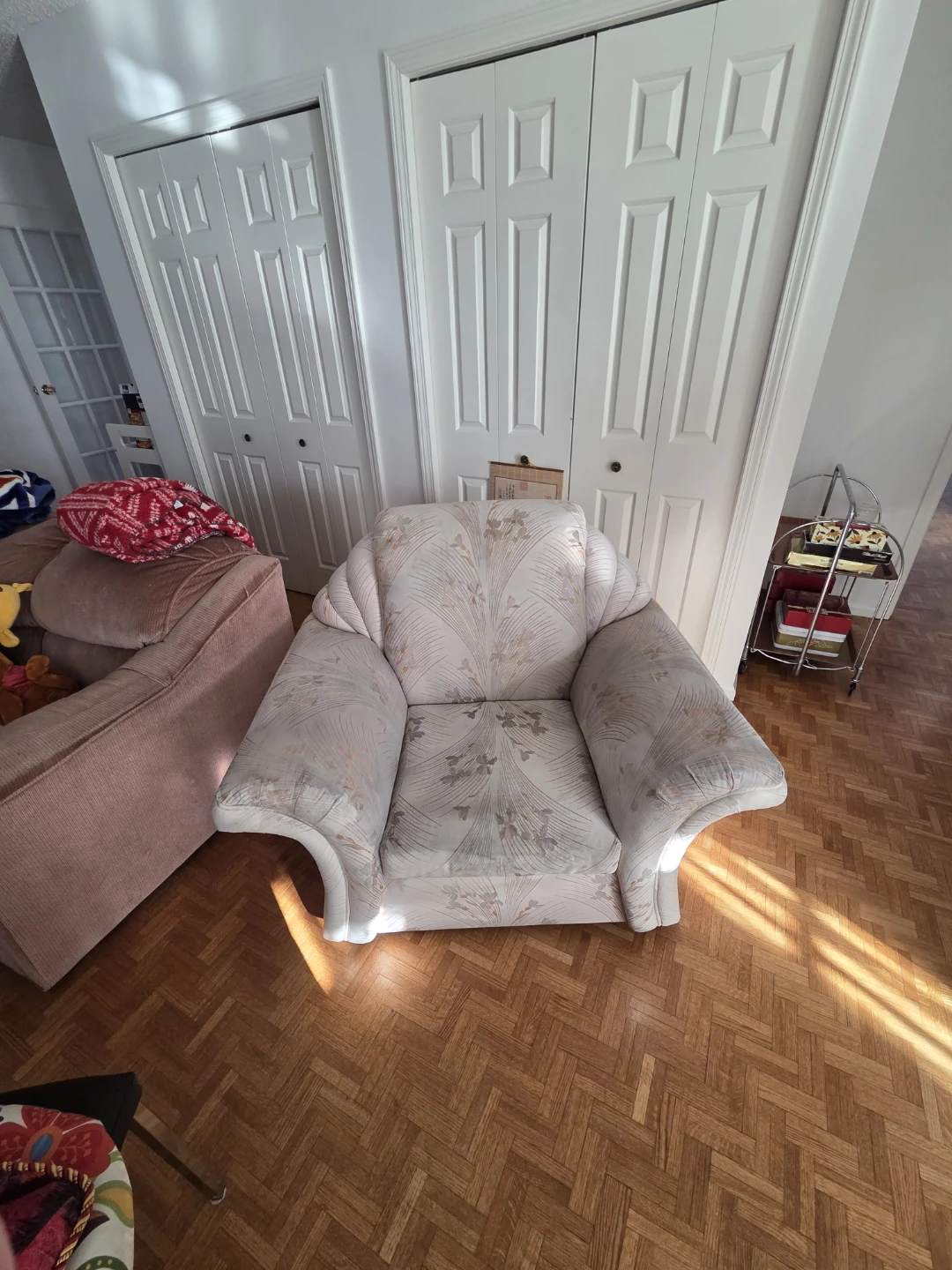 Floral antique italian Armchair