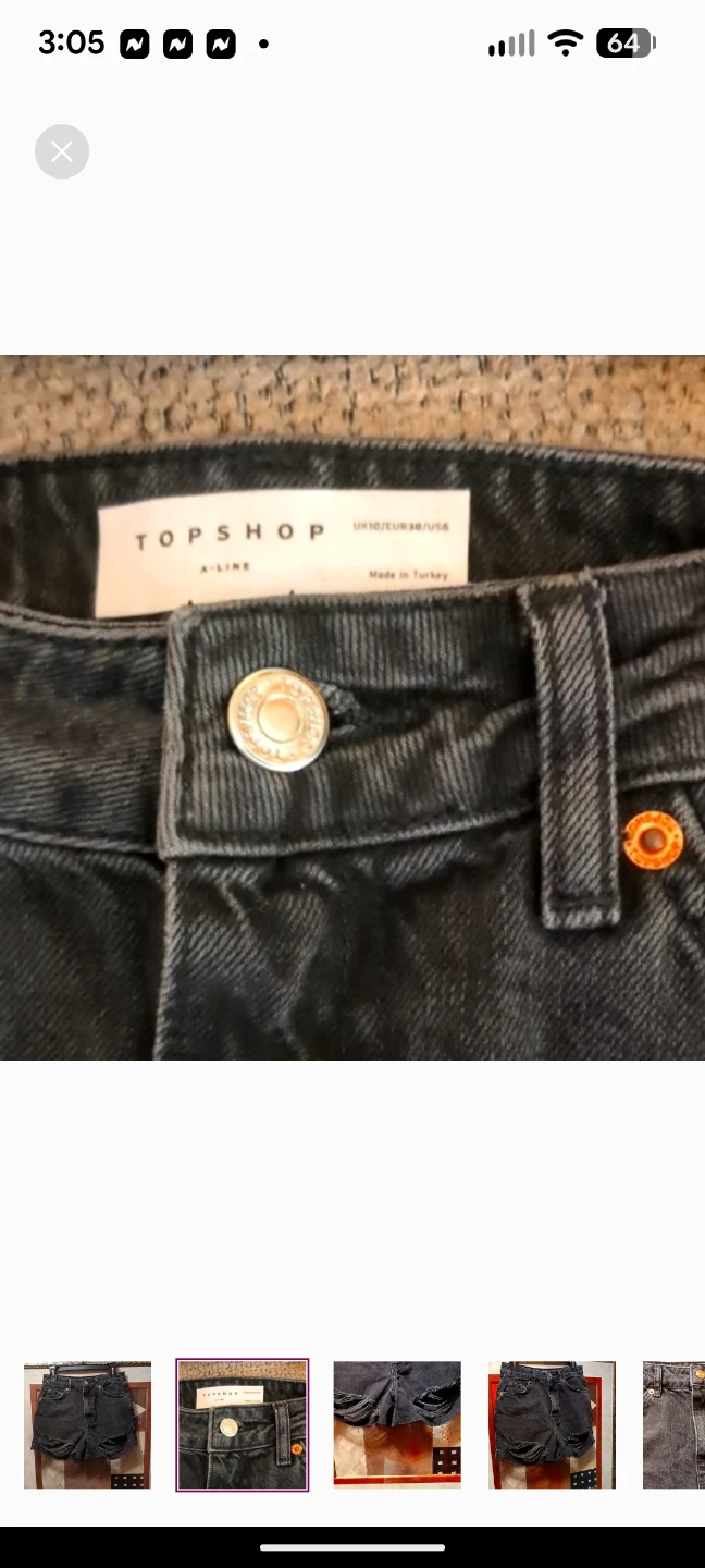 Topshop Black Jean Shorts - photo 2