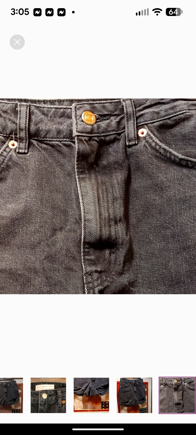 Topshop Black Jean Shorts - photo 5