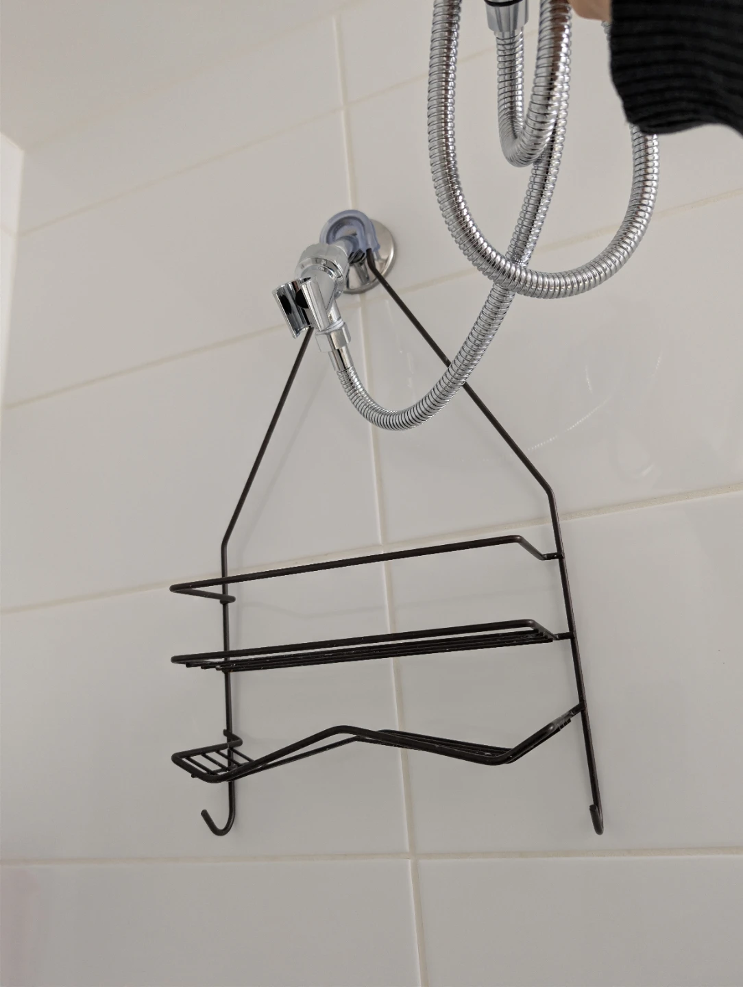 Black Metal Shower Caddy with 3 Tiers - photo 3