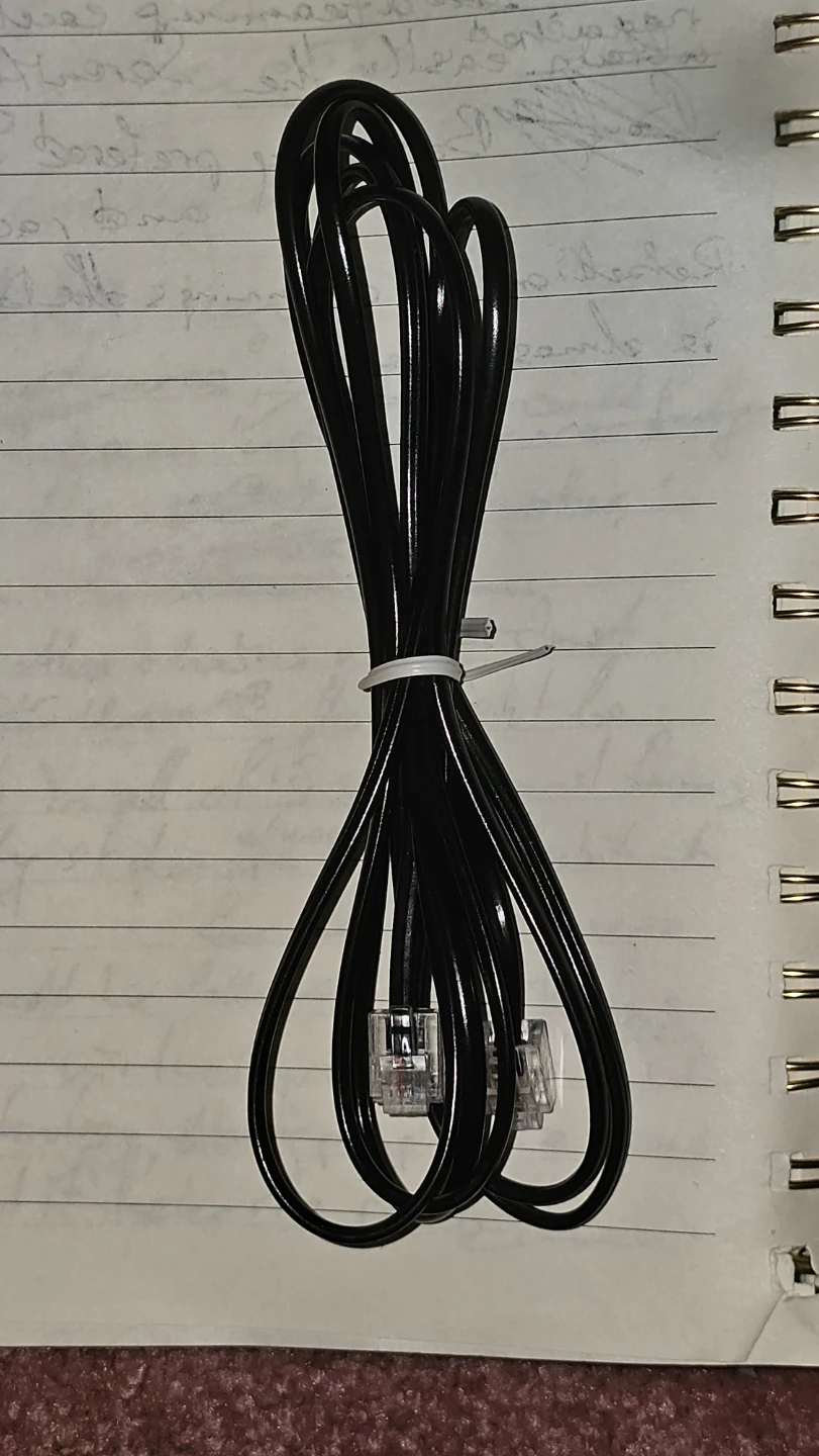 Black RJ11 Phone Cord