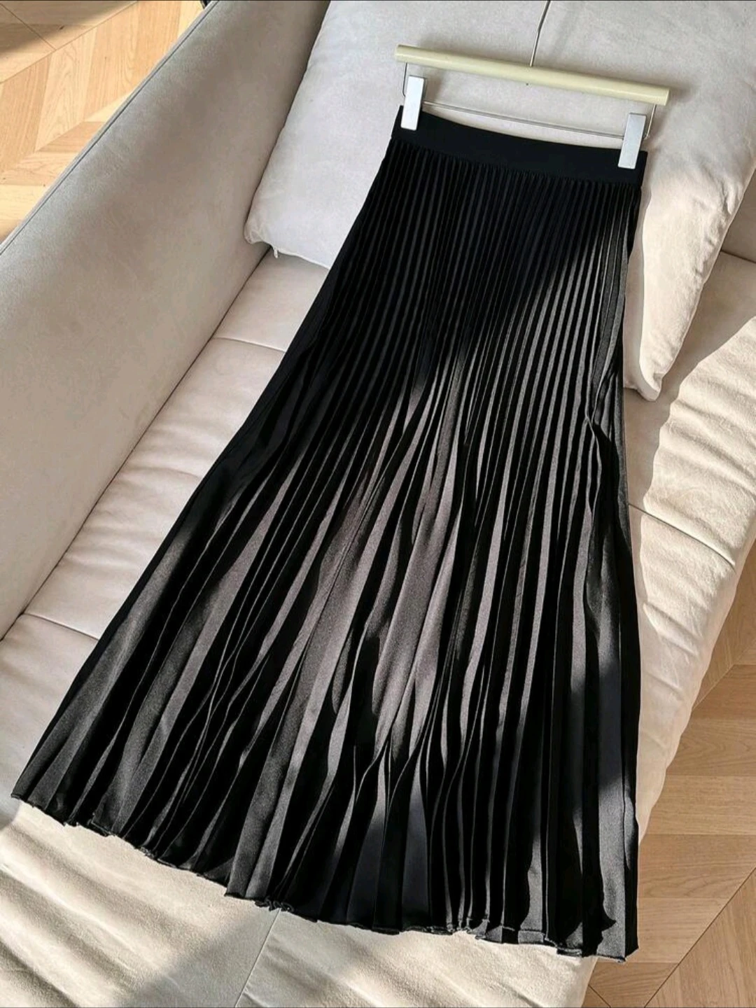Black Pleated Maxi Skirt - photo 2