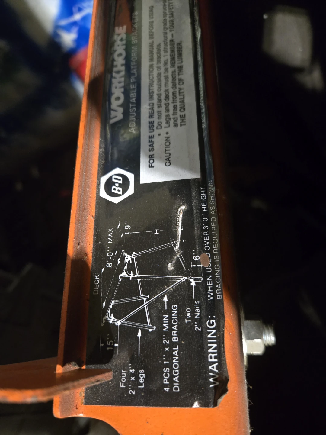 Workhorse Adjustable Platform Brackets - photo 2