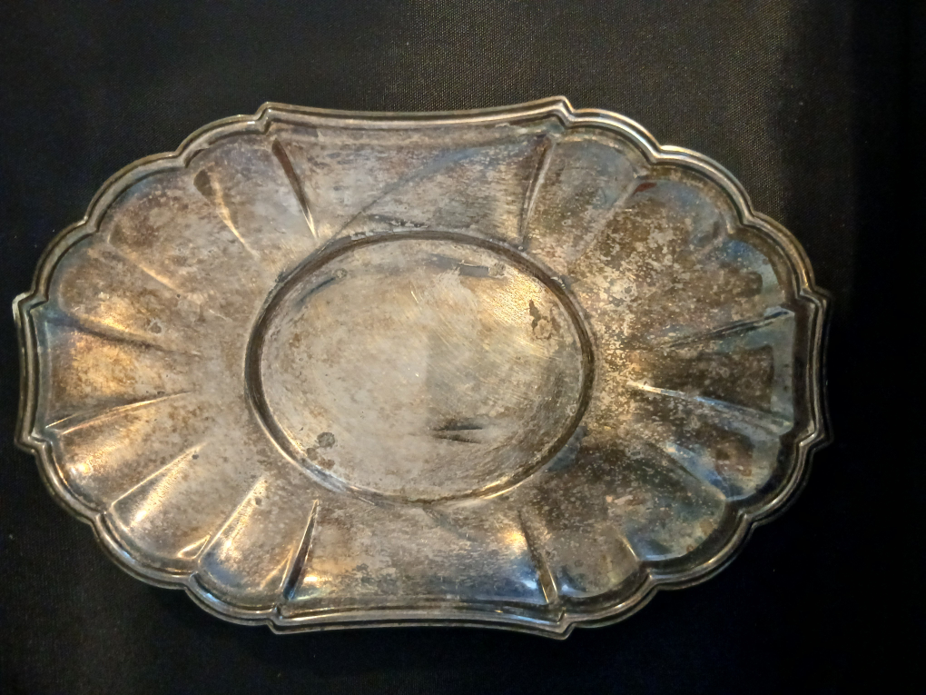Antique Silver Plated Serving Dish
