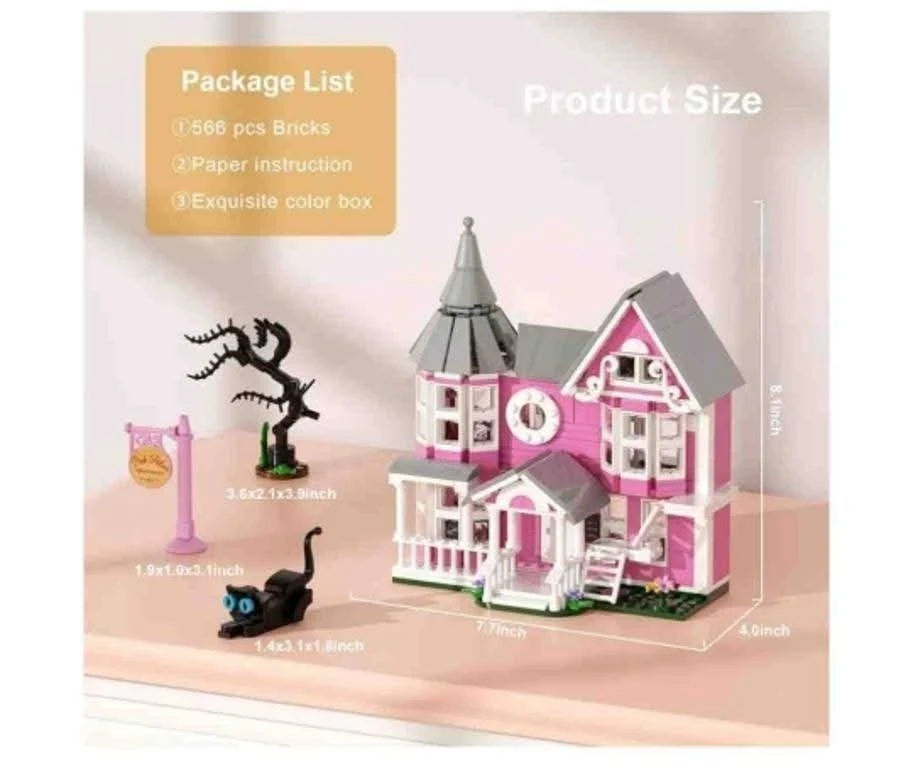Pink Palace House Building Block Set - 566 Pieces - photo 2
