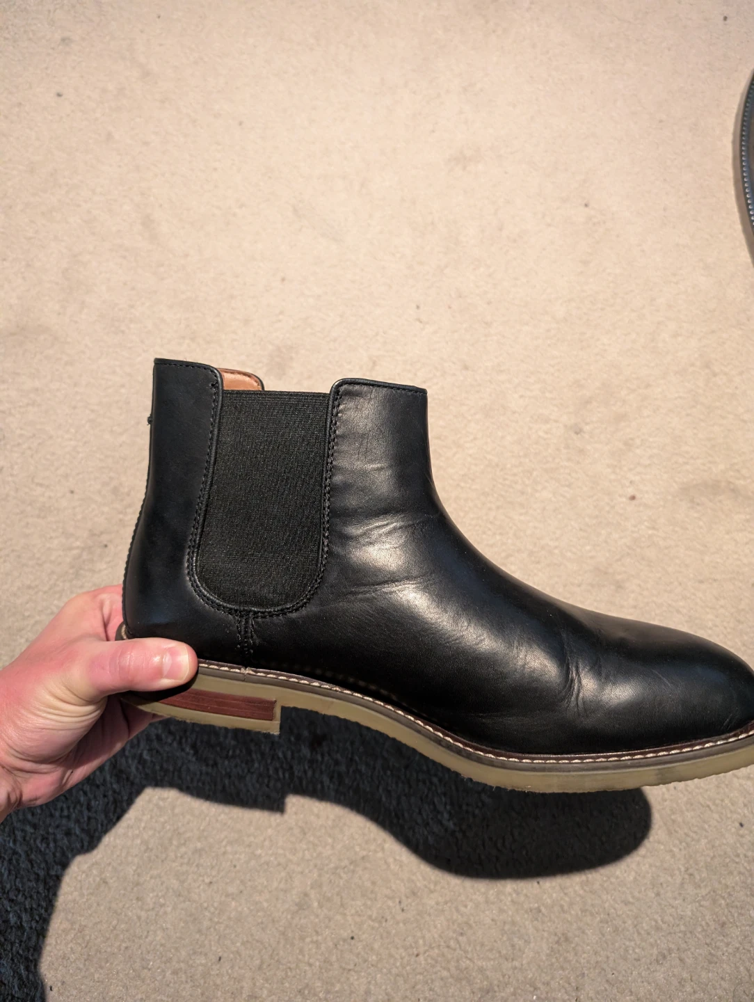 Clarks JAXEN CHELSEA Black Leather Boots - Size 12W - photo 5