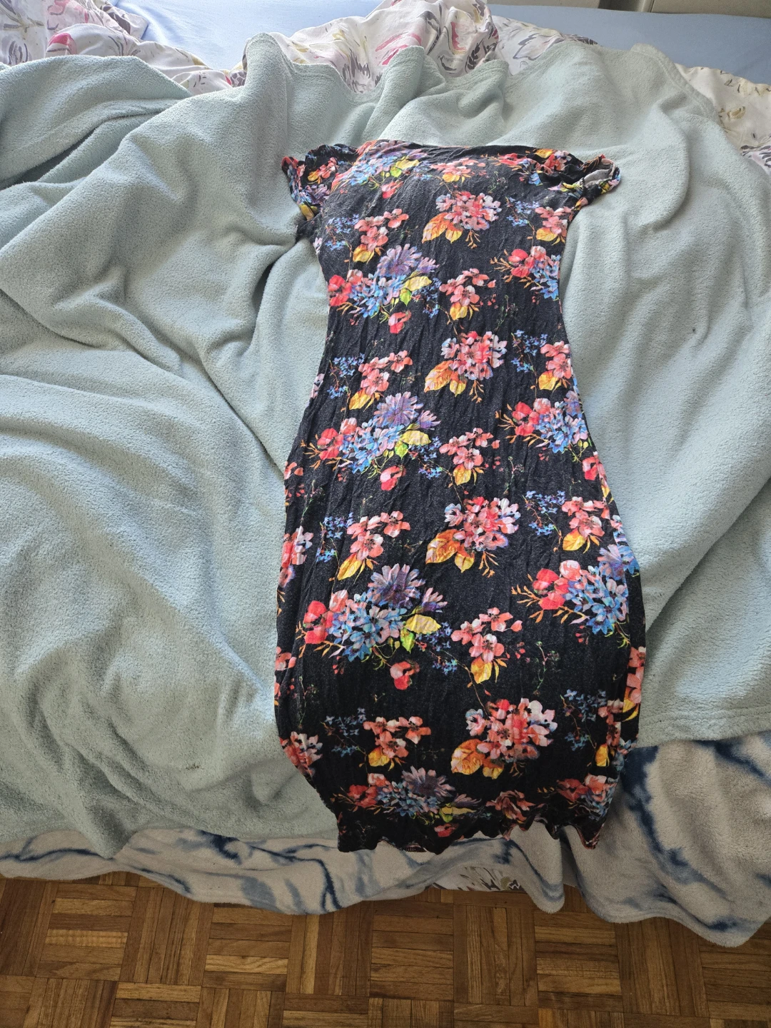 Women's Black Floral Print Dress