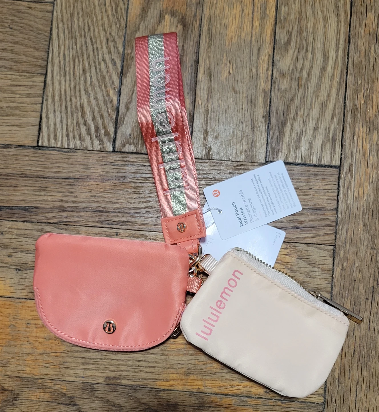 Lululemon Dual Pouch Wristlet Peach and Cream - photo 2