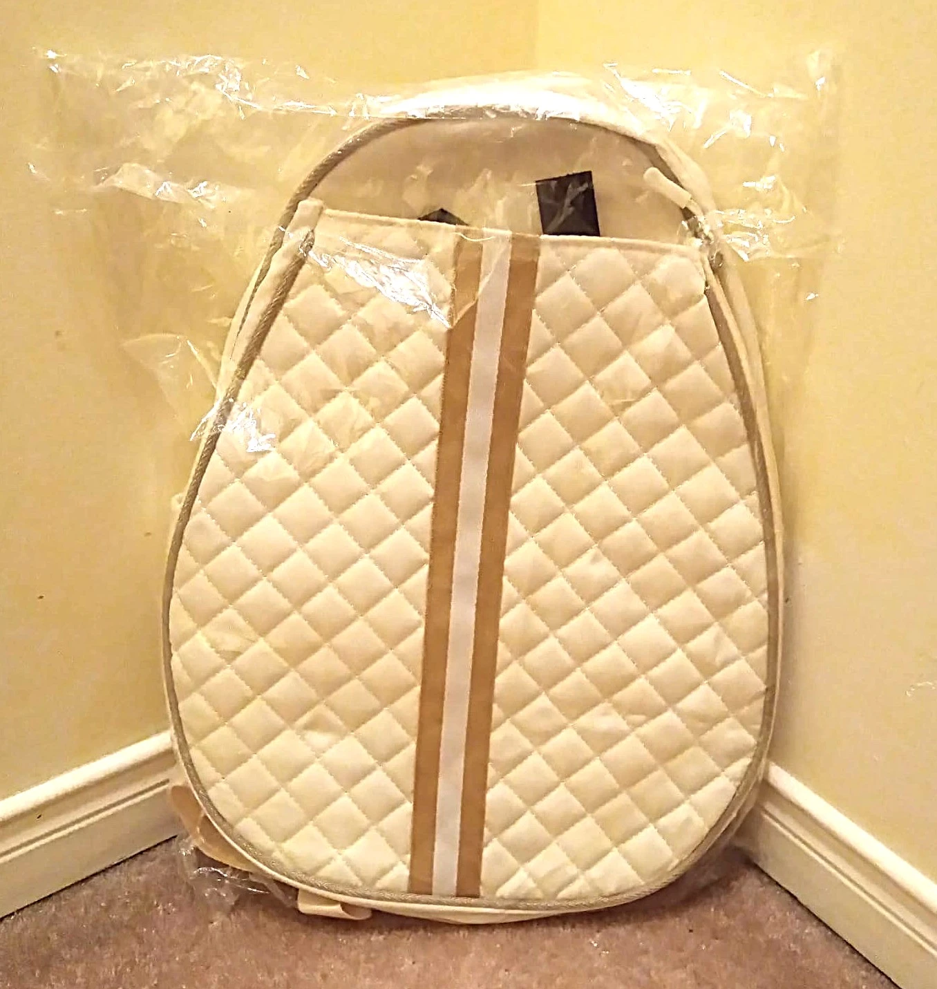 Beige Quilted Racquet Sports Backpack - photo 5