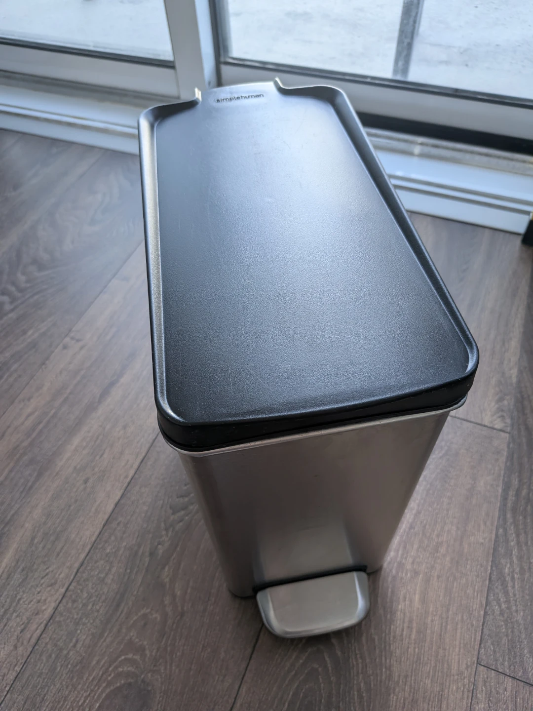 Simplehuman Stainless Steel Step Trash Can - Black - 10L - photo 2