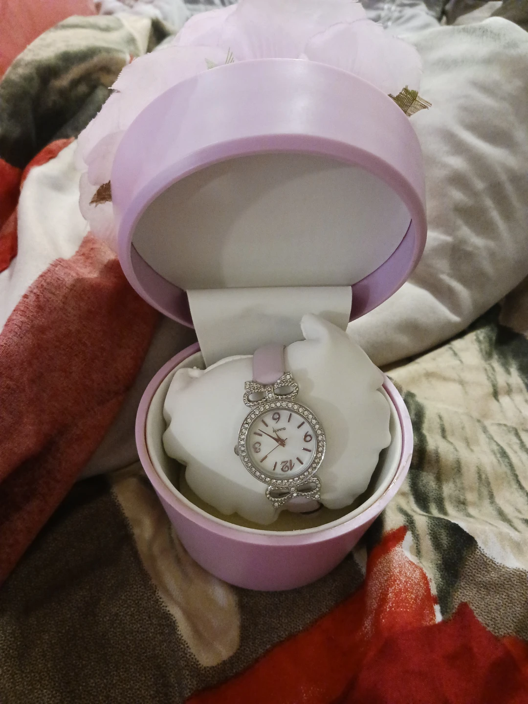 Womens Watch with Pink Band and Bow Detail