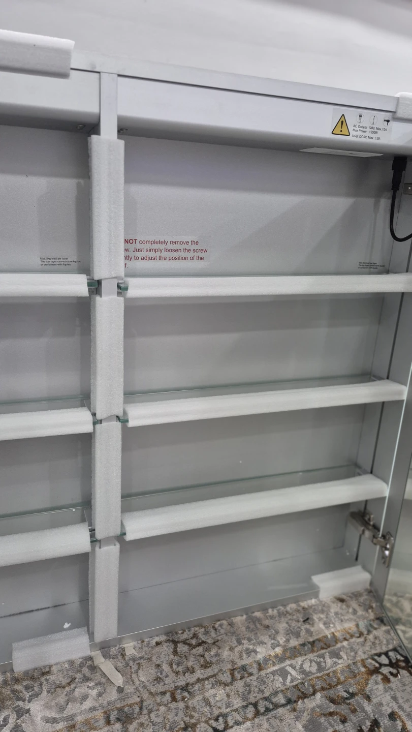 LED lights  bathroom Cabinet with Defogger and Adjustable Light - photo 4