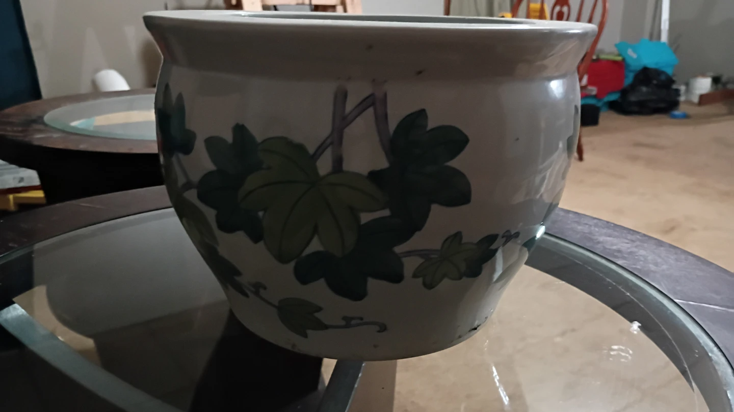Ceramic Planter Pot with Floral Design - photo 2
