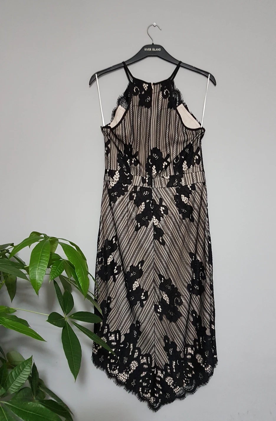 Missguided Black Lace Halter Neck Dress Size 14 - photo 3