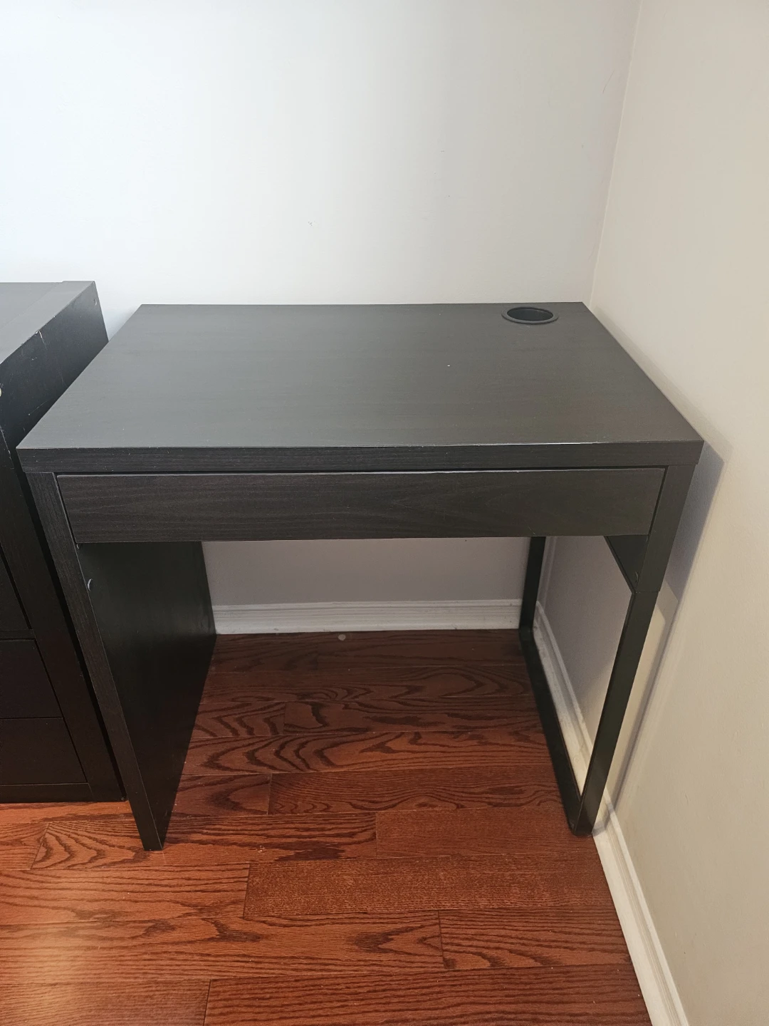 IKEA MICKE Desk with Drawer - Black-Brown