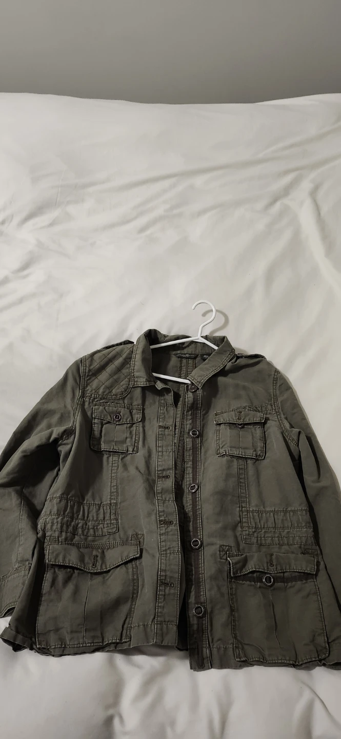 Eddie Bauer Utility Jacket - Olive Green, XXL