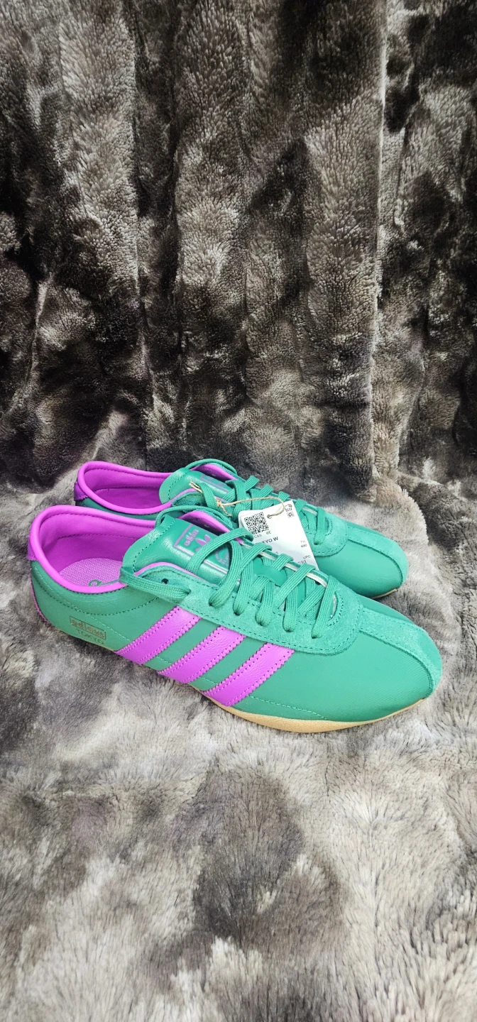 Adidas Tokyo W Green & Purple Gum Sole Sneakers - photo 2