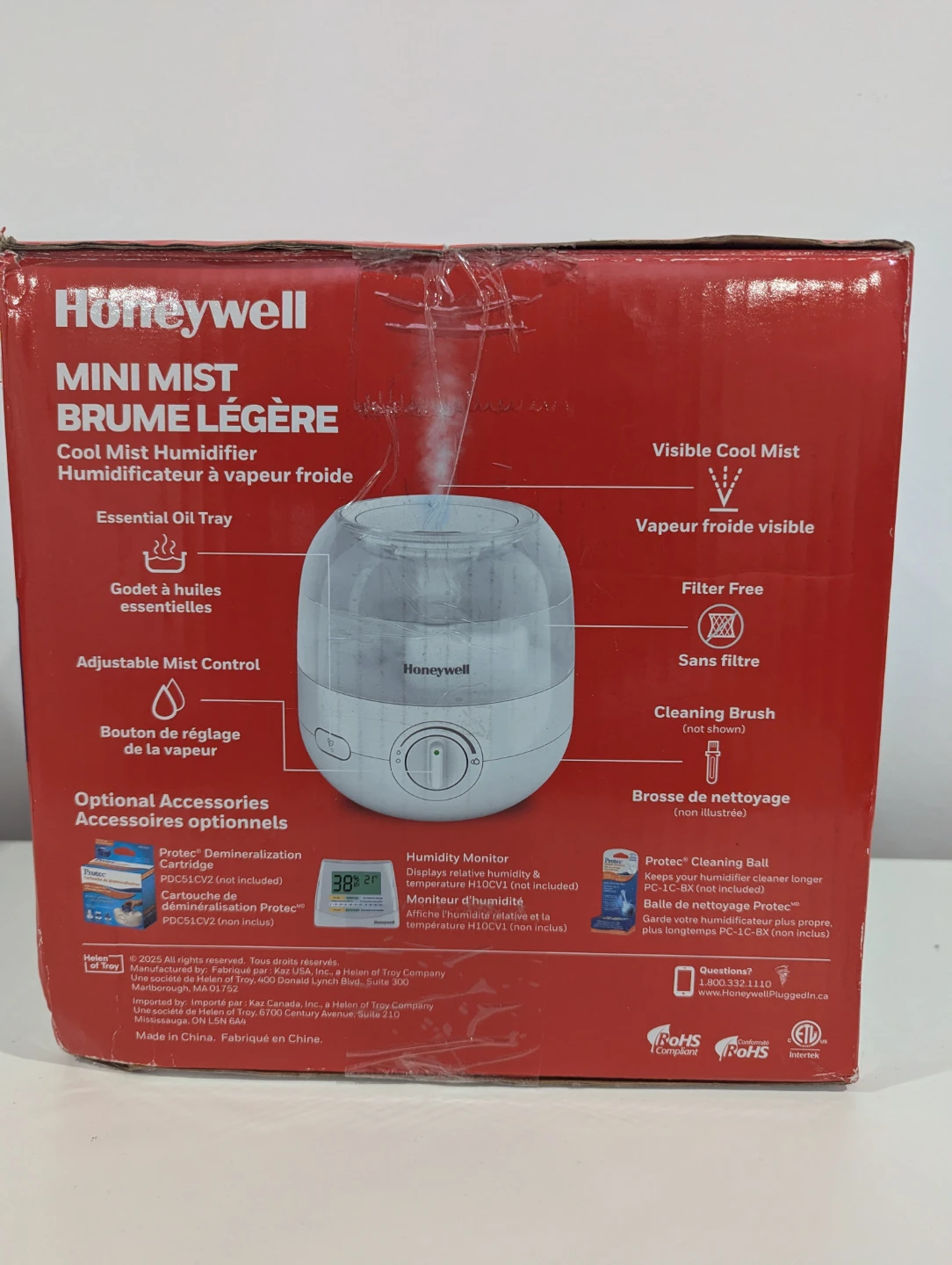 Honeywell HUL525WC Mini Mist™ Ultrasonic Cool Humidifier - photo 4
