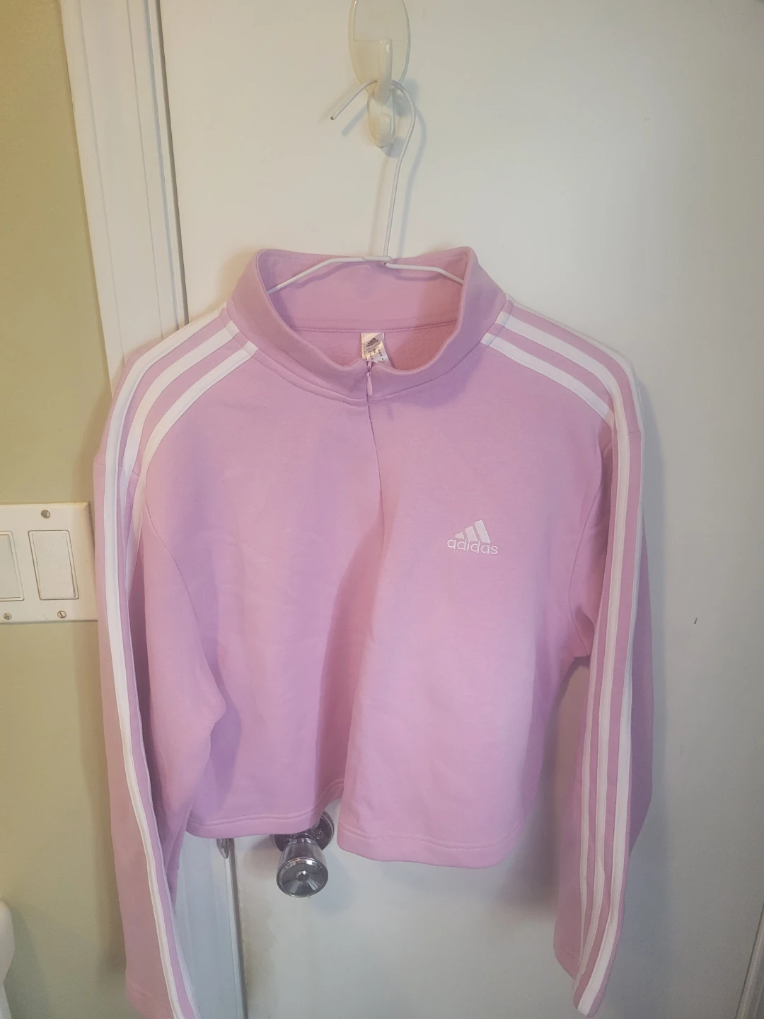 Adidas Pink Zip Track Jacket - size M