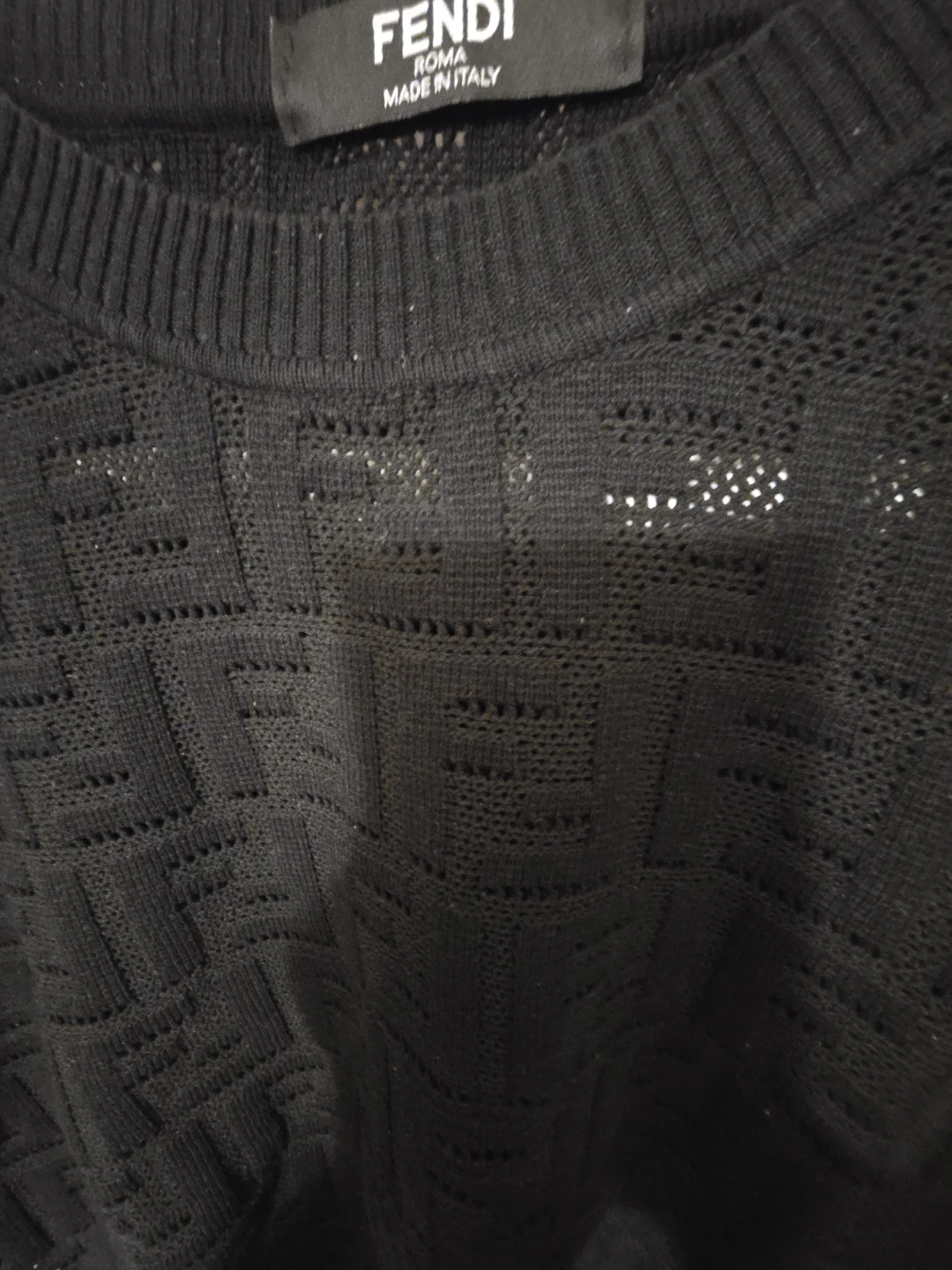 Fendi Black Knit Sweater size L - photo 4