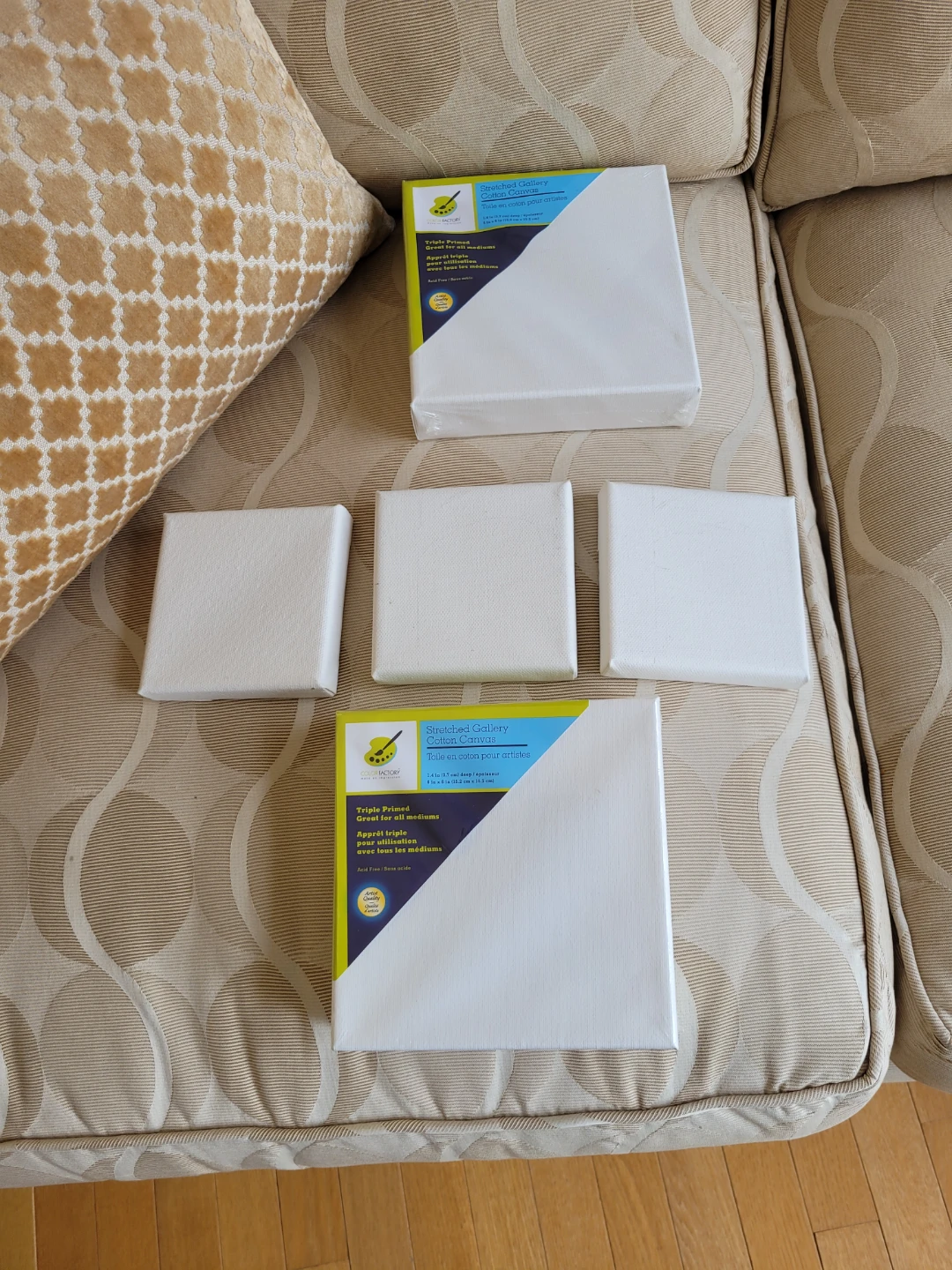 Budding Artists 5 Miniture Stretched Canvas  (Set of 5)
