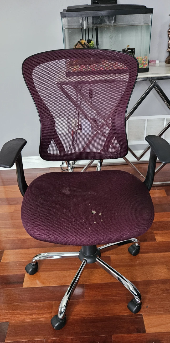 Ergonomic Mesh Back Office Chair - Burgundy