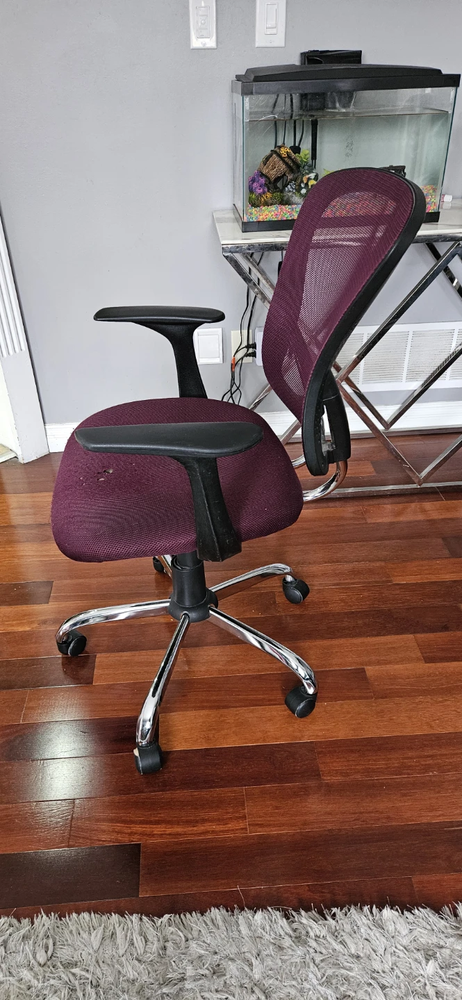 Ergonomic Mesh Back Office Chair - Burgundy - photo 3