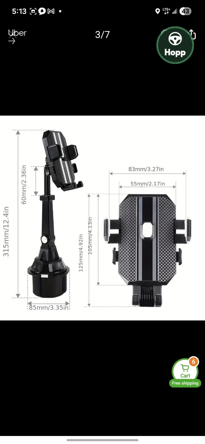 Adjustable Car Cup Holder with Phone Mount - photo 4